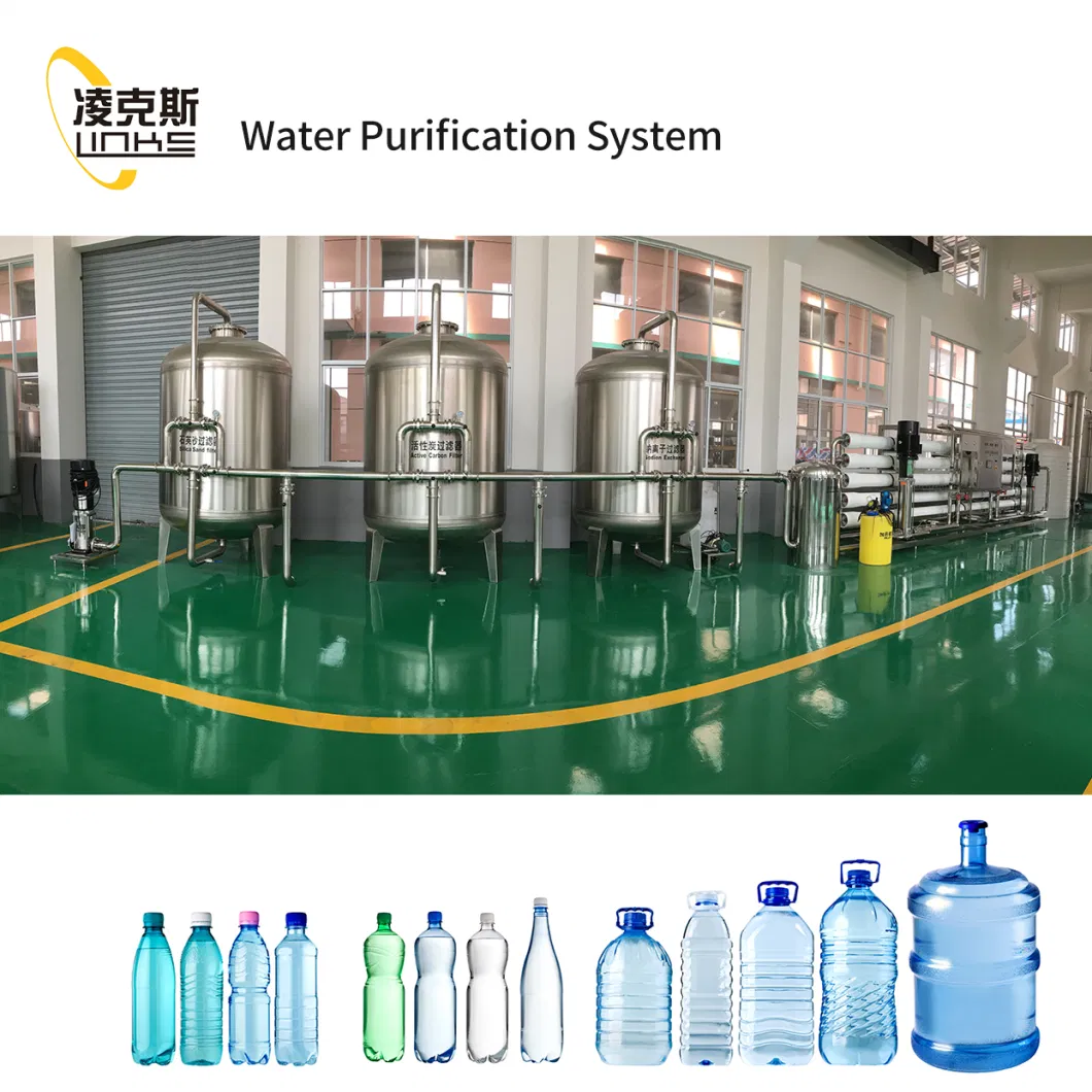 Full Automatic Beverage Liquid Pure Mineral Drinking Soda Water Bottle Blowing Washing Rinsing Filling Bottling Bottled Sealing Labeling Packing Machine